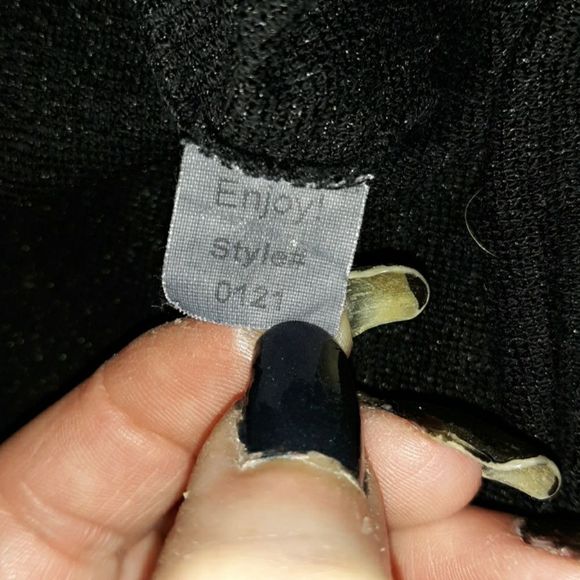 Michael Stars Stretchy Black ¾ Sleeve Shirt OSFM - Picture 5 of 5